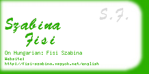 szabina fisi business card